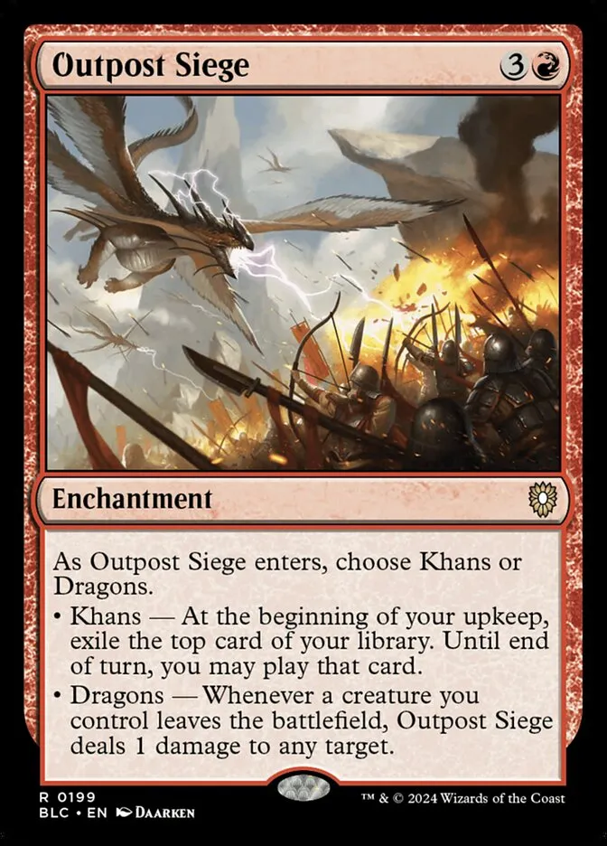 2024 Bloomburrow Commander Outpost Siege #199 rare card image