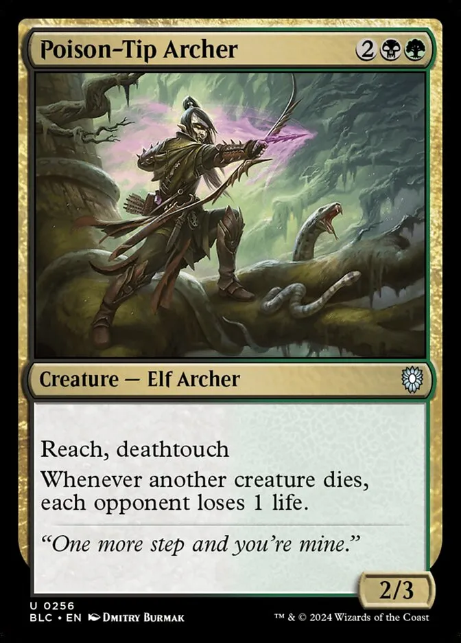 2024 Bloomburrow Commander Poison-Tip Archer uncommon #256 uncommon card image