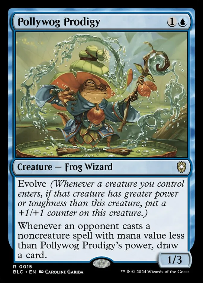 2024 Bloomburrow Commander Pollywog Prodigy rare #15 rare card image