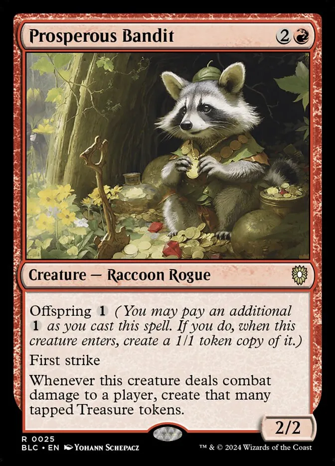 2024 Bloomburrow Commander Prosperous Bandit rare #25 rare card image