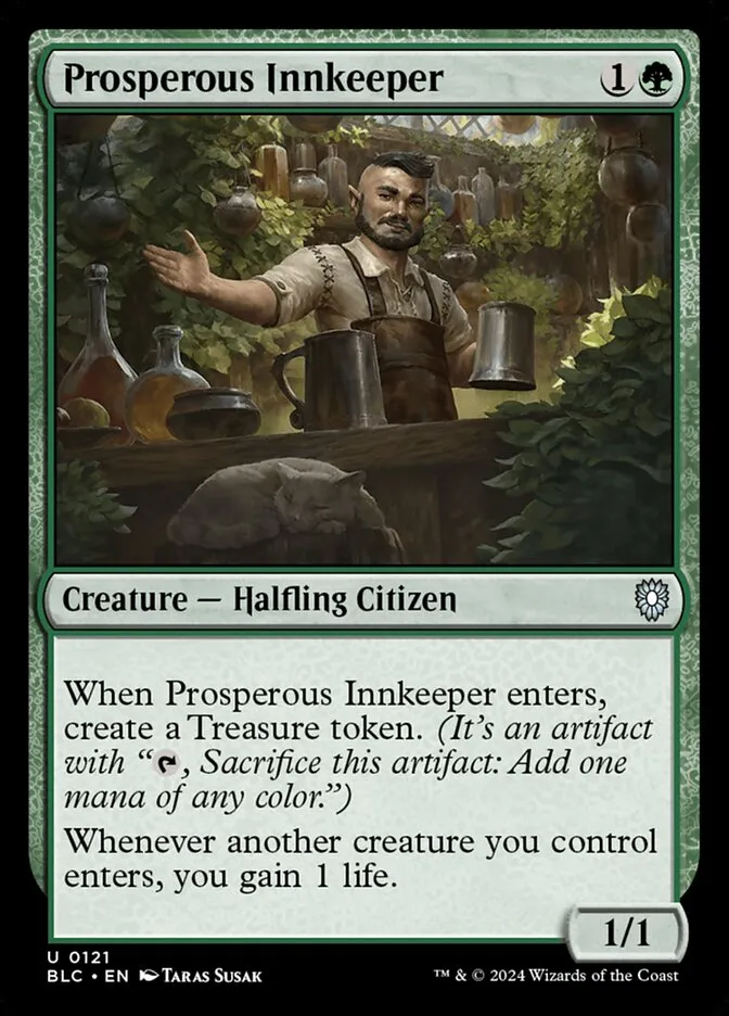 2024 Bloomburrow Commander Prosperous Innkeeper uncommon #121 uncommon card image