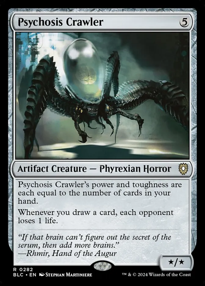 2024 Bloomburrow Commander Psychosis Crawler #282 rare card image