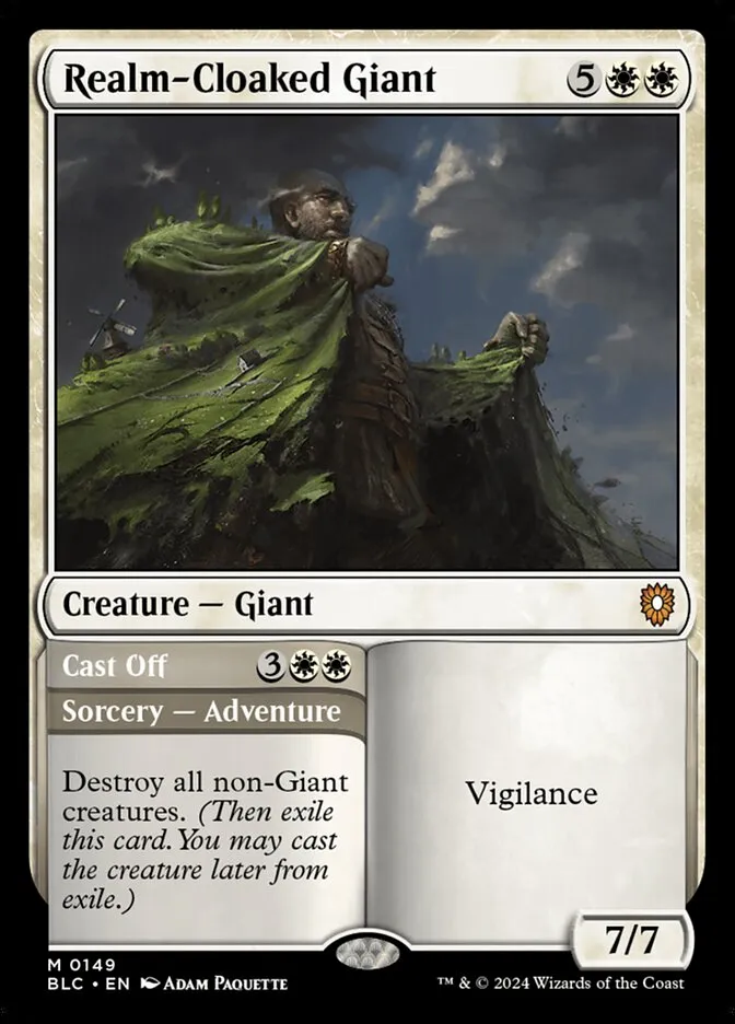2024 Bloomburrow Commander Realm-Cloaked Giant // Cast Off #149 mythic card image