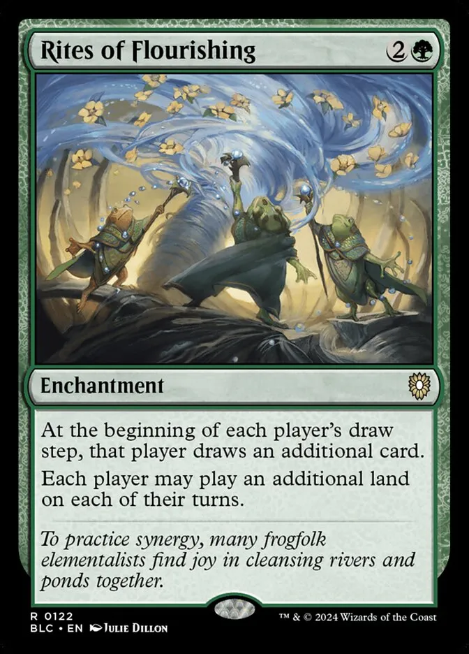 2024 Bloomburrow Commander Rites of Flourishing #122 rare card image