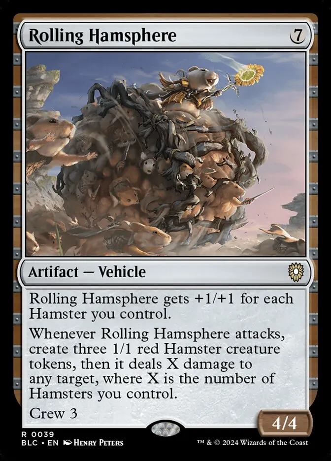 2024 Bloomburrow Commander Rolling Hamsphere rare #39 rare card image