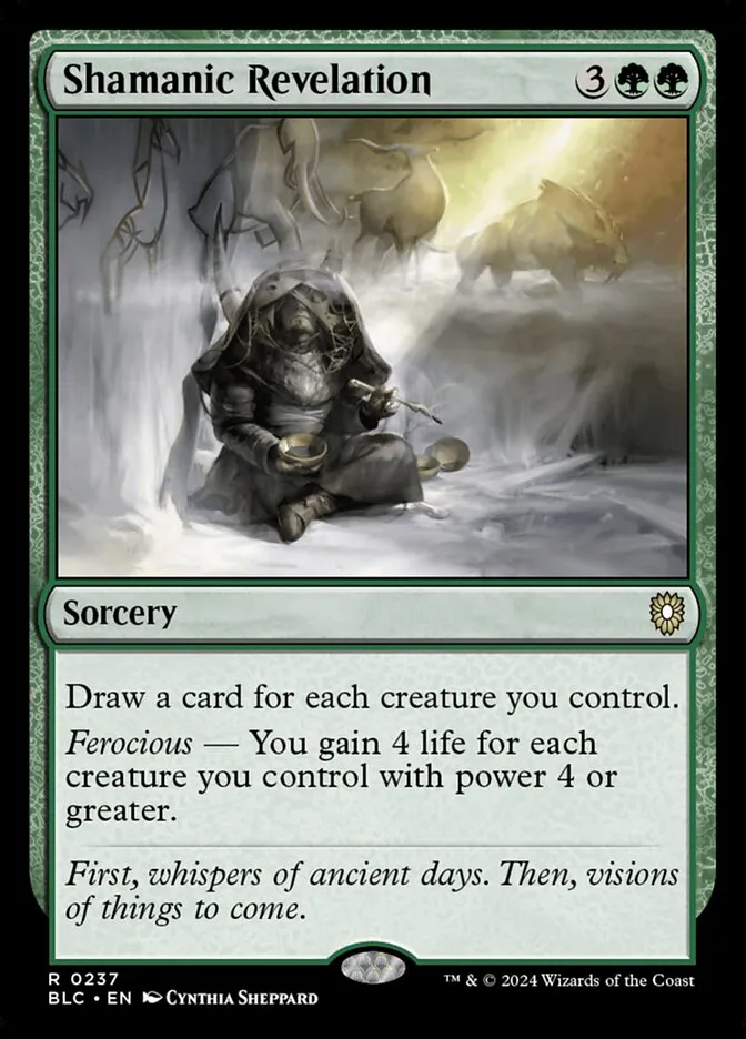 2024 Bloomburrow Commander Shamanic Revelation #237 rare card image