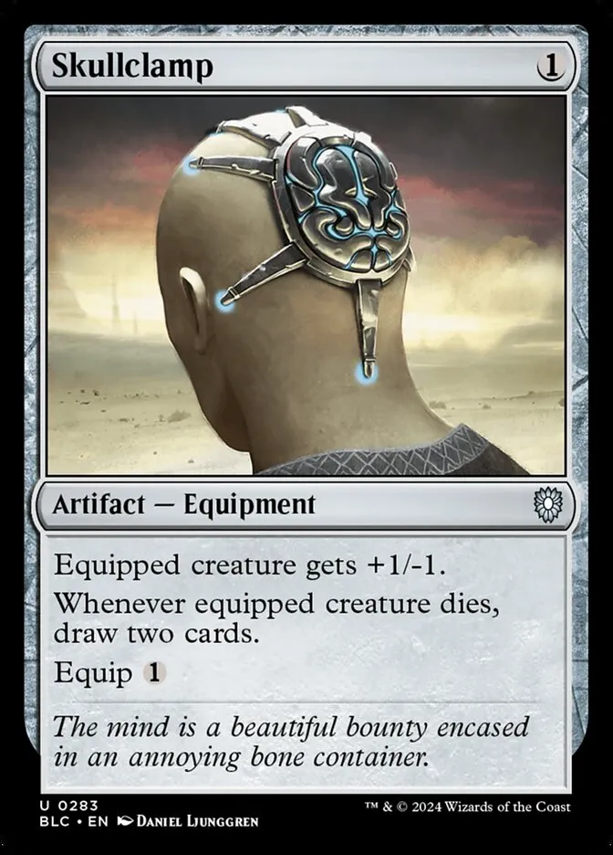 2024 Bloomburrow Commander Skullclamp uncommon #283 uncommon card image