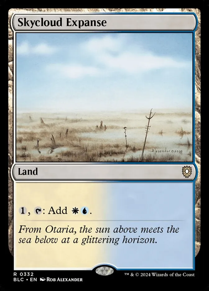 2024 Bloomburrow Commander Skycloud Expanse rare #332 rare card image