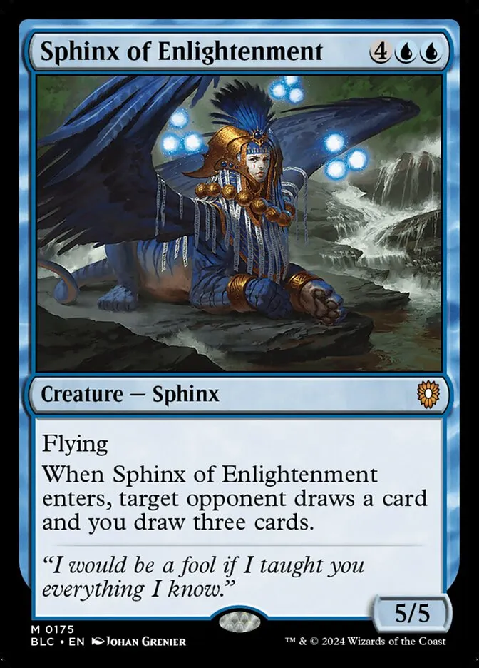 2024 Bloomburrow Commander Sphinx of Enlightenment #175 mythic card image