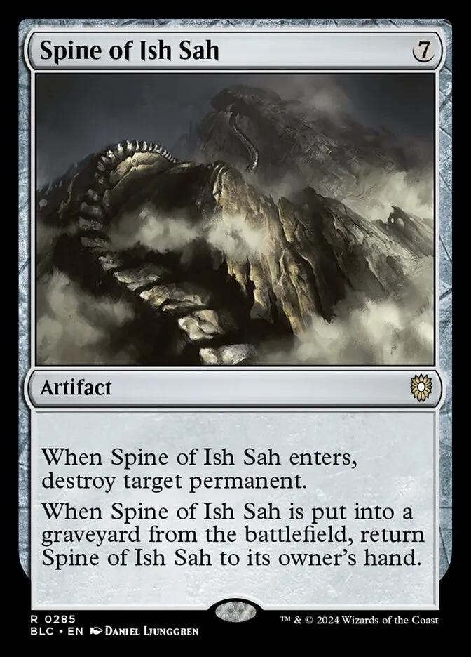 2024 Bloomburrow Commander Spine of Ish Sah #285 rare card image