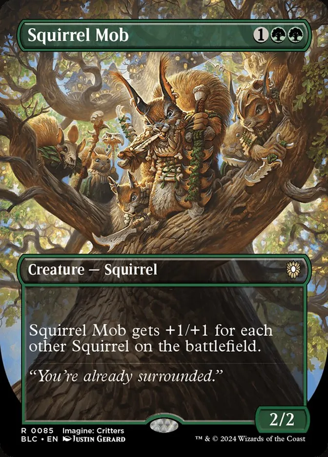 2024 Bloomburrow Commander Squirrel Mob rare #85 rare card image