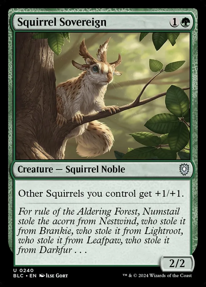 2024 Bloomburrow Commander Squirrel Sovereign uncommon #240 uncommon card image