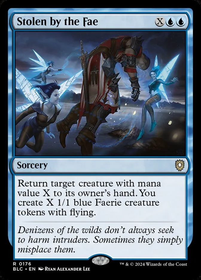 2024 Bloomburrow Commander Stolen by the Fae #176 rare card image