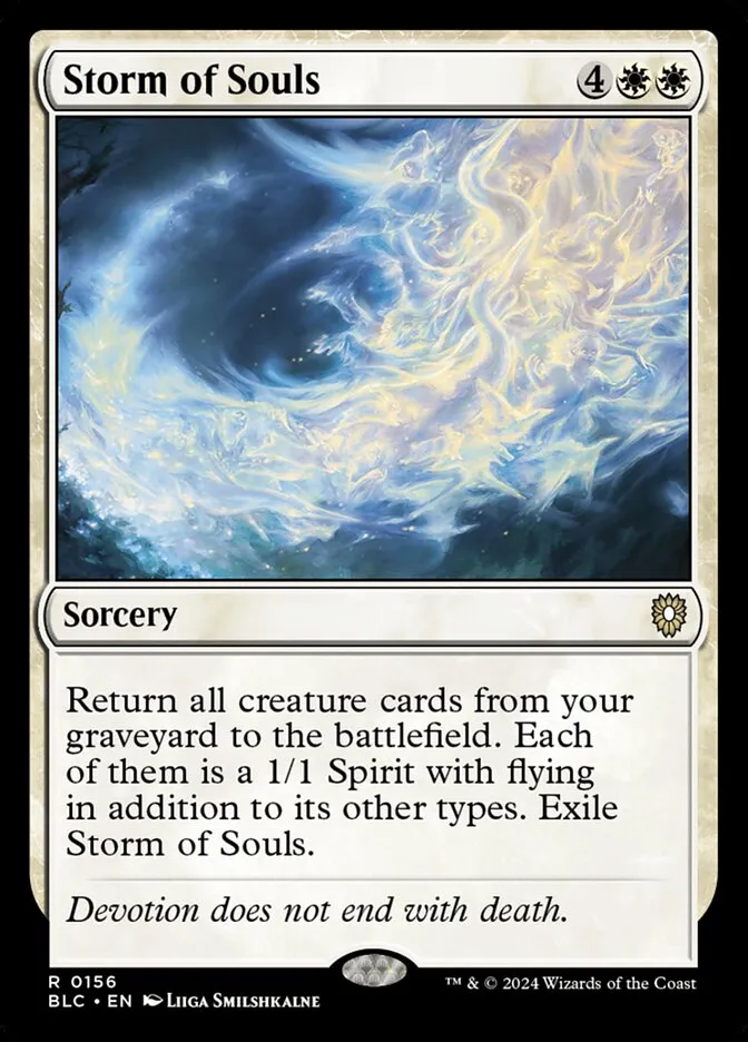 2024 Bloomburrow Commander Storm of Souls #156 rare card image