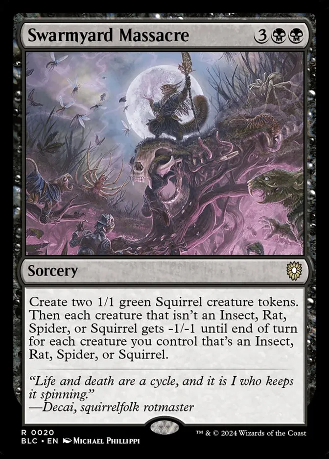2024 Bloomburrow Commander Swarmyard Massacre rare #20 rare card image