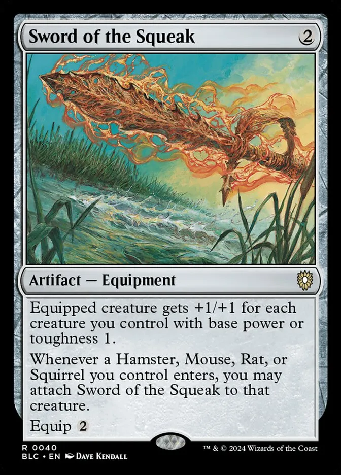 2024 Bloomburrow Commander Sword of the Squeak rare #40 rare card image