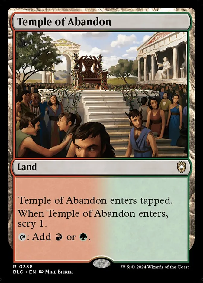 2024 Bloomburrow Commander Temple of Abandon #338 rare card image