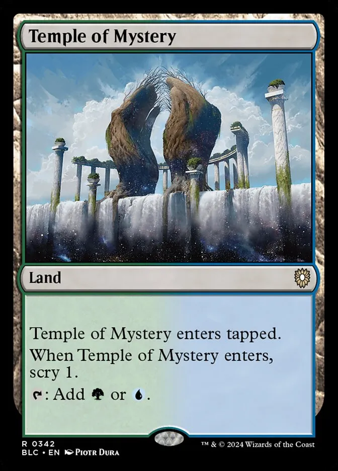 2024 Bloomburrow Commander Temple of Mystery #342 rare card image