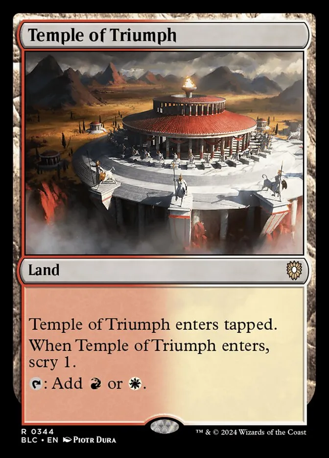 2024 Bloomburrow Commander Temple of Triumph #344 rare card image