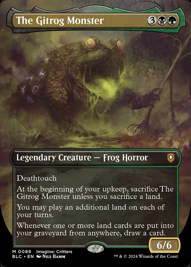 2024 Bloomburrow Commander The Gitrog Monster mythic #88 mythic card image
