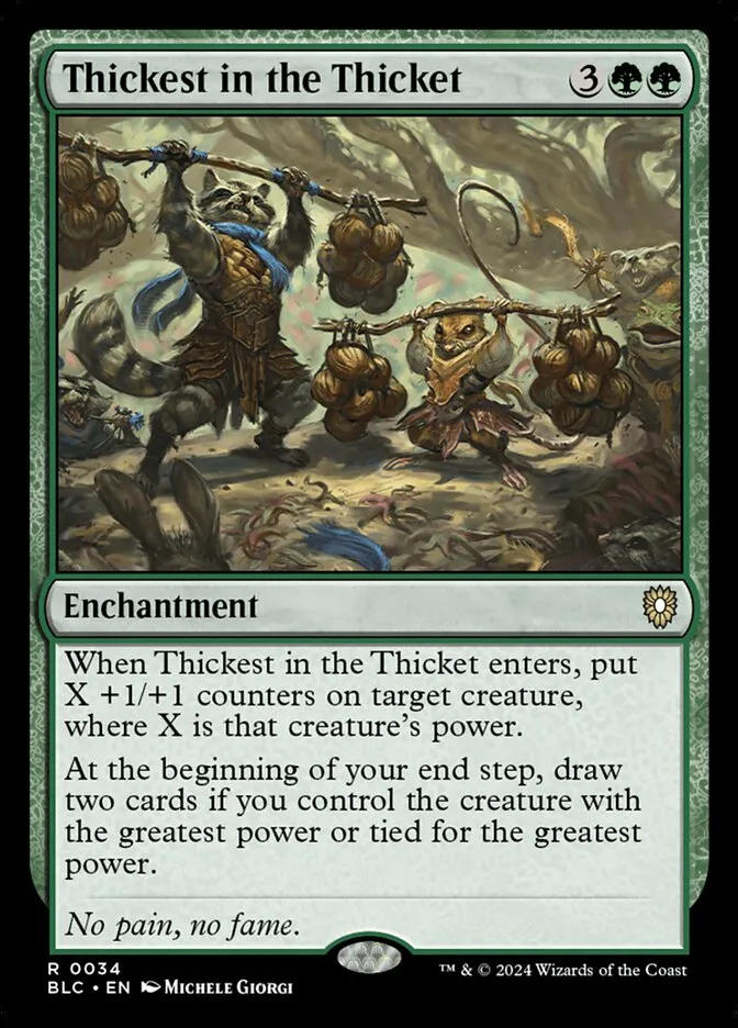 2024 Bloomburrow Commander Thickest in the Thicket rare #34 rare card image