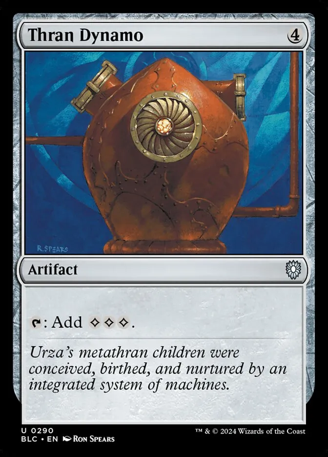 2024 Bloomburrow Commander Thran Dynamo uncommon #290 uncommon card image