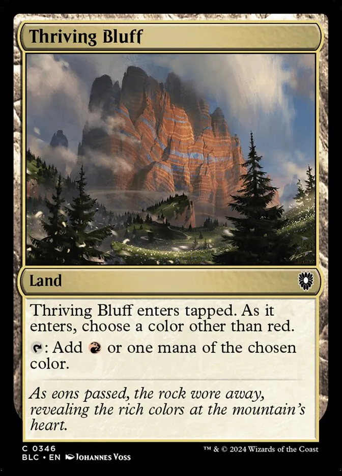 2024 Bloomburrow Commander Thriving Bluff common #346 common card image