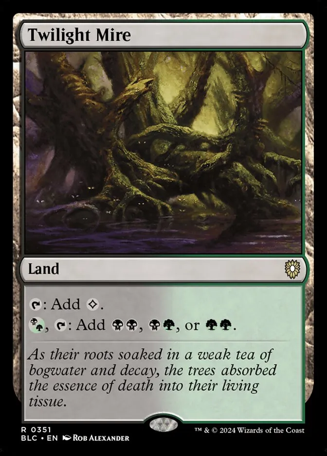 2024 Bloomburrow Commander Twilight Mire #351 rare card image