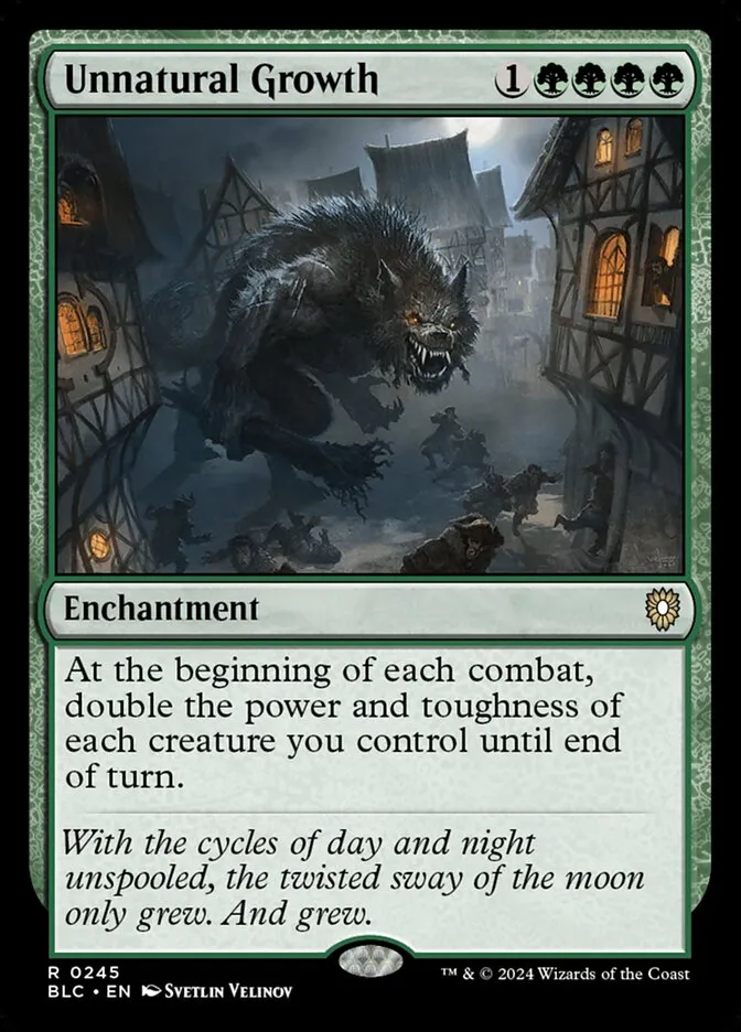 2024 Bloomburrow Commander Unnatural Growth #245 rare card image