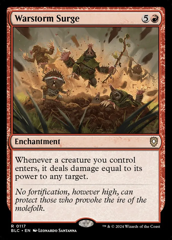 2024 Bloomburrow Commander Warstorm Surge #117 rare card image