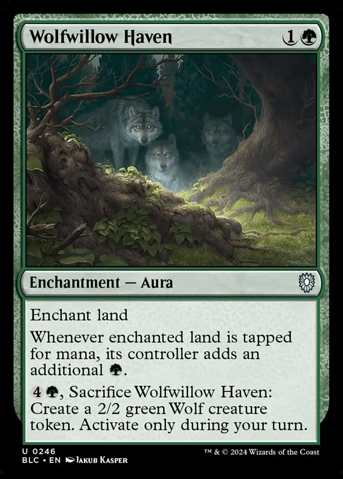 2024 Bloomburrow Commander Wolfwillow Haven uncommon #246 uncommon card image