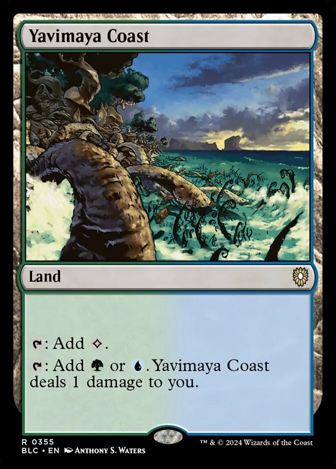 2024 Bloomburrow Commander Yavimaya Coast #355 rare card image