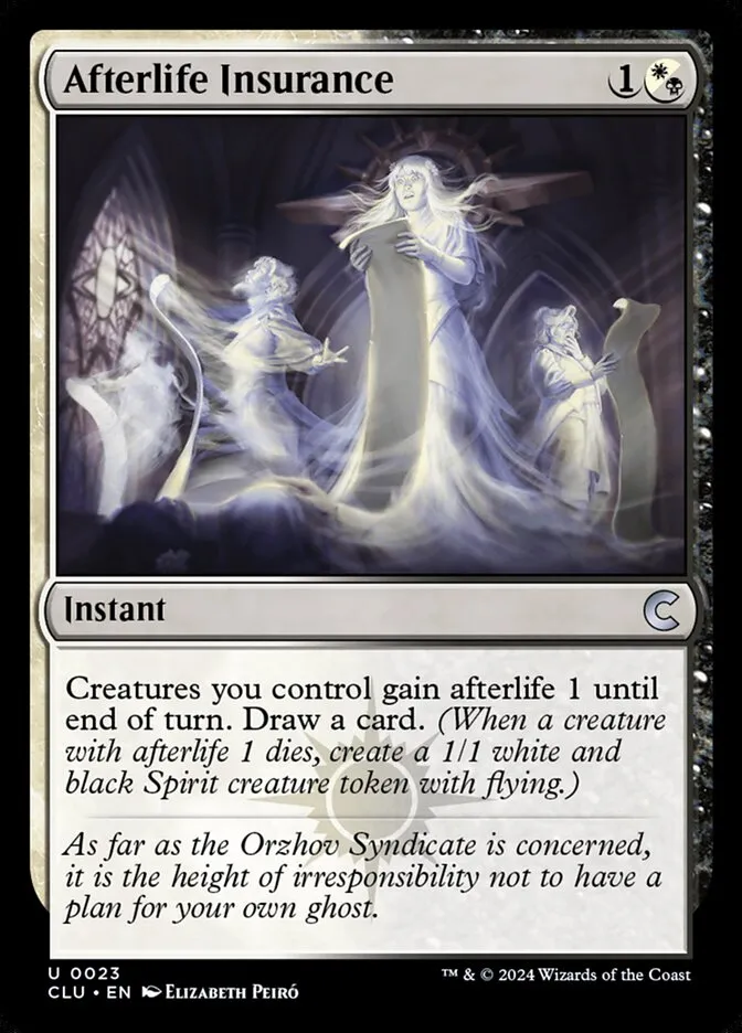 2024 Ravnica: Clue Edition Afterlife Insurance uncommon #23 uncommon card image
