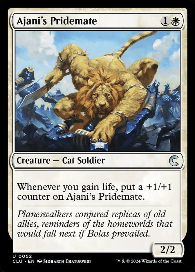 2024 Ravnica: Clue Edition Ajani's Pridemate uncommon #52 uncommon card image