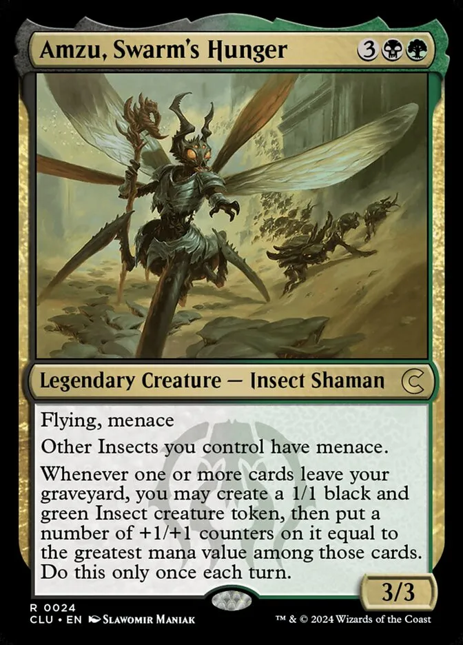 2024 Ravnica: Clue Edition Amzu, Swarm's Hunger rare #24 rare card image
