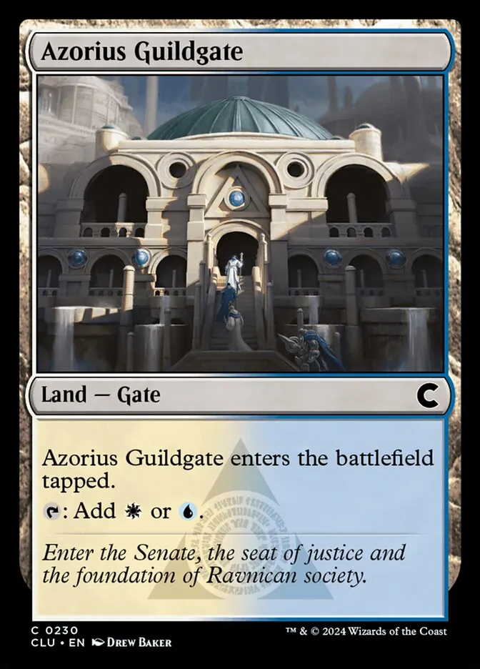 2024 Ravnica: Clue Edition Azorius Guildgate common #230 common card image