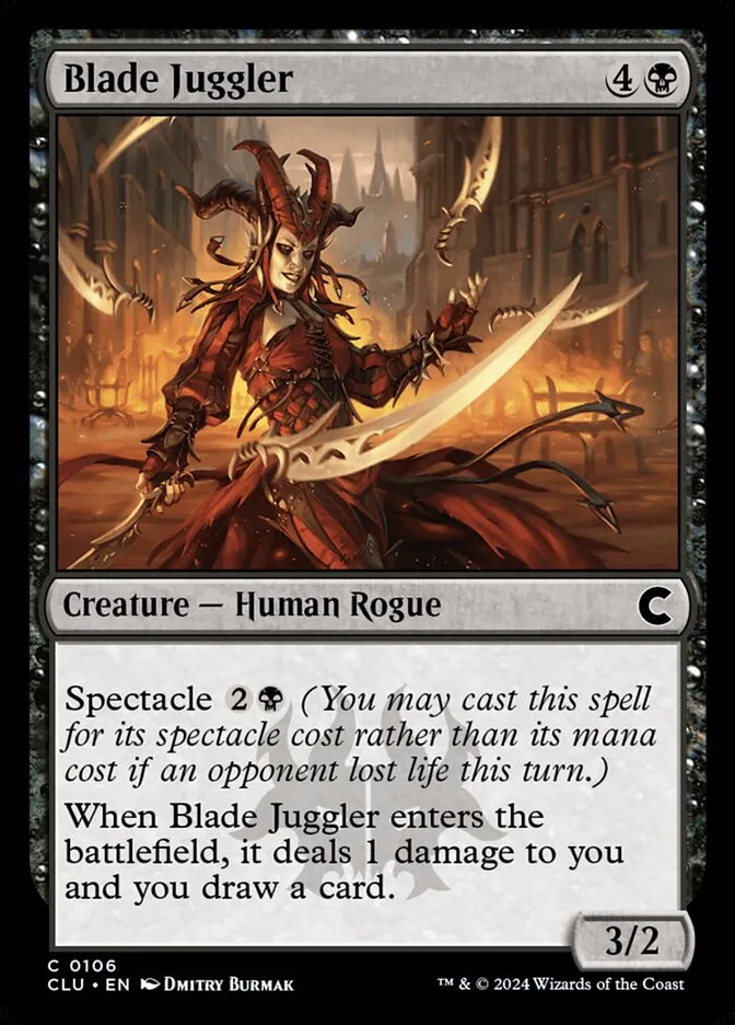 2024 Ravnica: Clue Edition Blade Juggler common #106 common card image