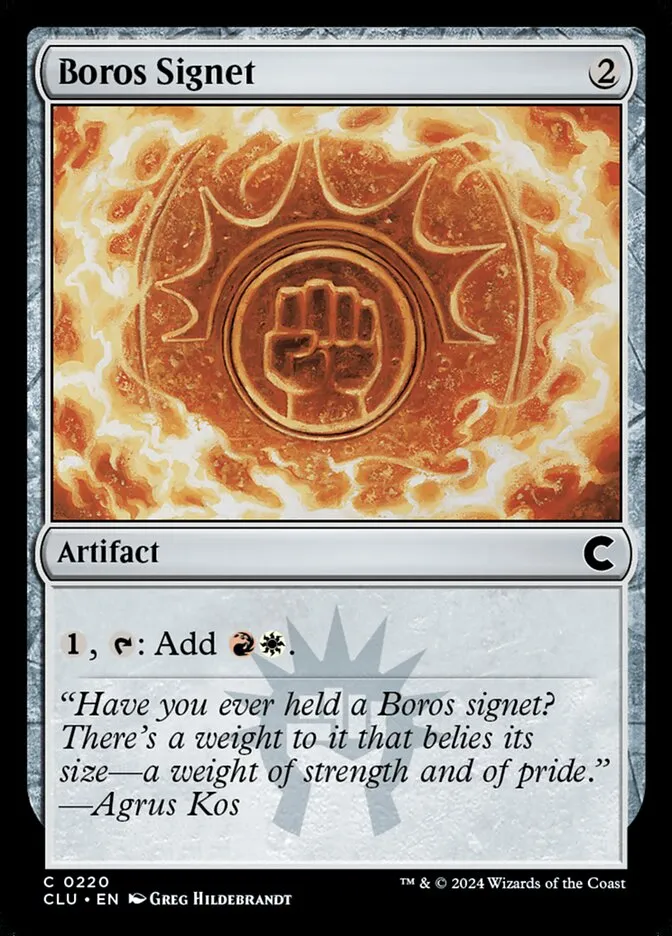 2024 Ravnica: Clue Edition Boros Signet #220 common card image