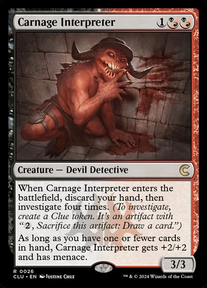 2024 Ravnica: Clue Edition Carnage Interpreter rare #26 rare card image