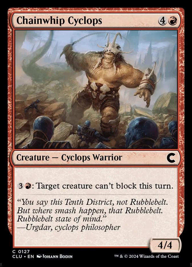 2024 Ravnica: Clue Edition Chainwhip Cyclops common #127 common card image