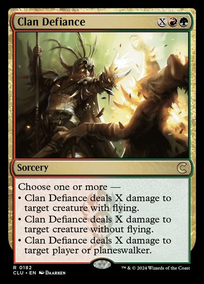 2024 Ravnica: Clue Edition Clan Defiance #182 rare card image