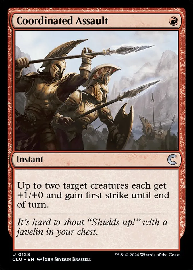 2024 Ravnica: Clue Edition Coordinated Assault uncommon #128 uncommon card image