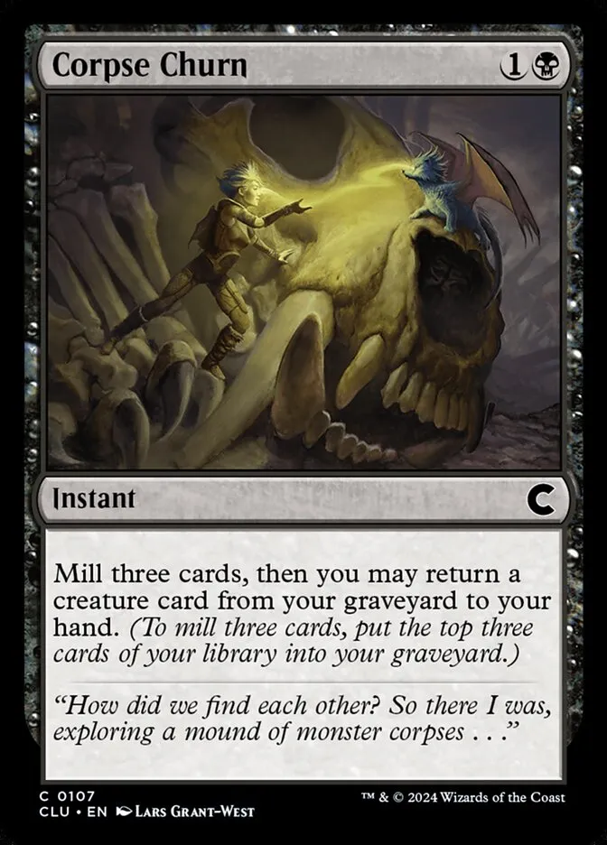 2024 Ravnica: Clue Edition Corpse Churn common #107 common card image