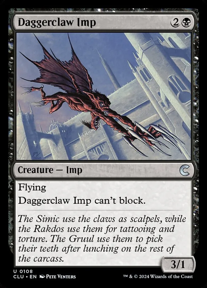 2024 Ravnica: Clue Edition Daggerclaw Imp uncommon #108 uncommon card image