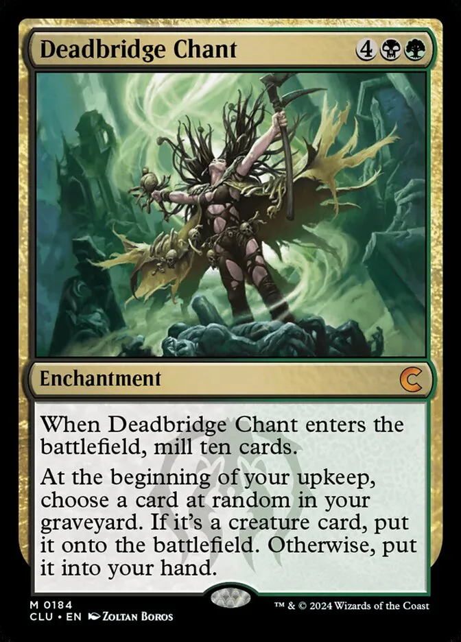 2024 Ravnica: Clue Edition Deadbridge Chant #184 mythic card image
