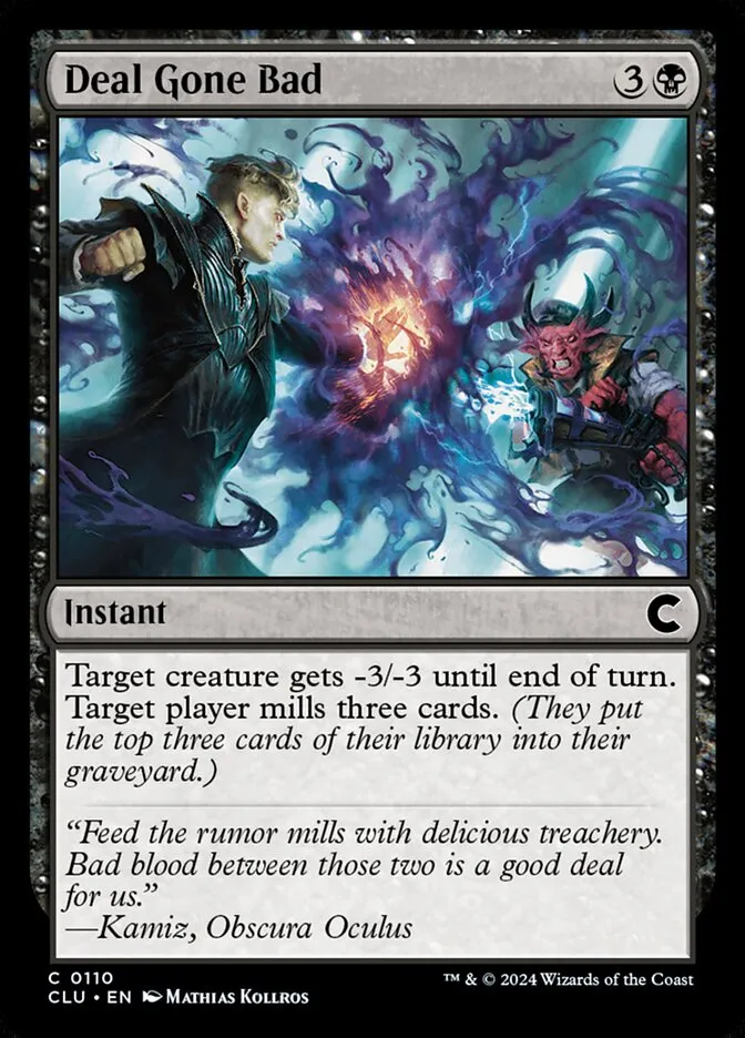 2024 Ravnica: Clue Edition Deal Gone Bad common #110 common card image