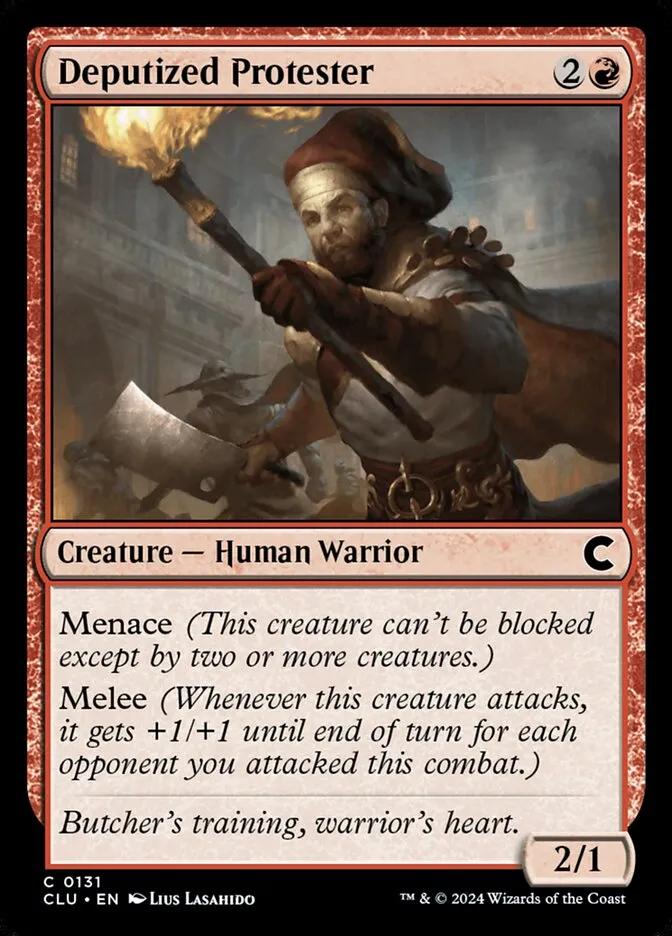 2024 Ravnica: Clue Edition Deputized Protester common #131 common card image