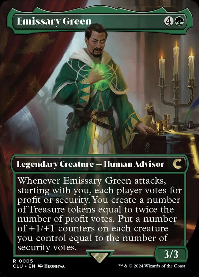 2024 Ravnica: Clue Edition Emissary Green rare #5 rare card image