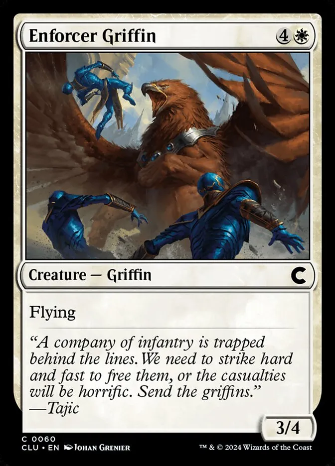 2024 Ravnica: Clue Edition Enforcer Griffin common #60 common card image
