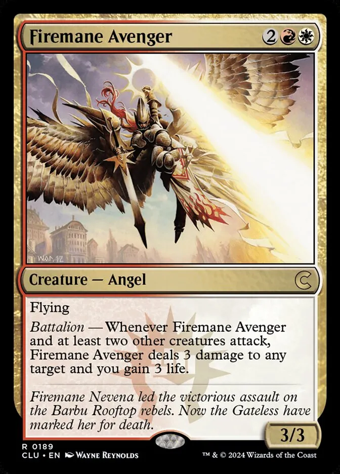 2024 Ravnica: Clue Edition Firemane Avenger #189 rare card image